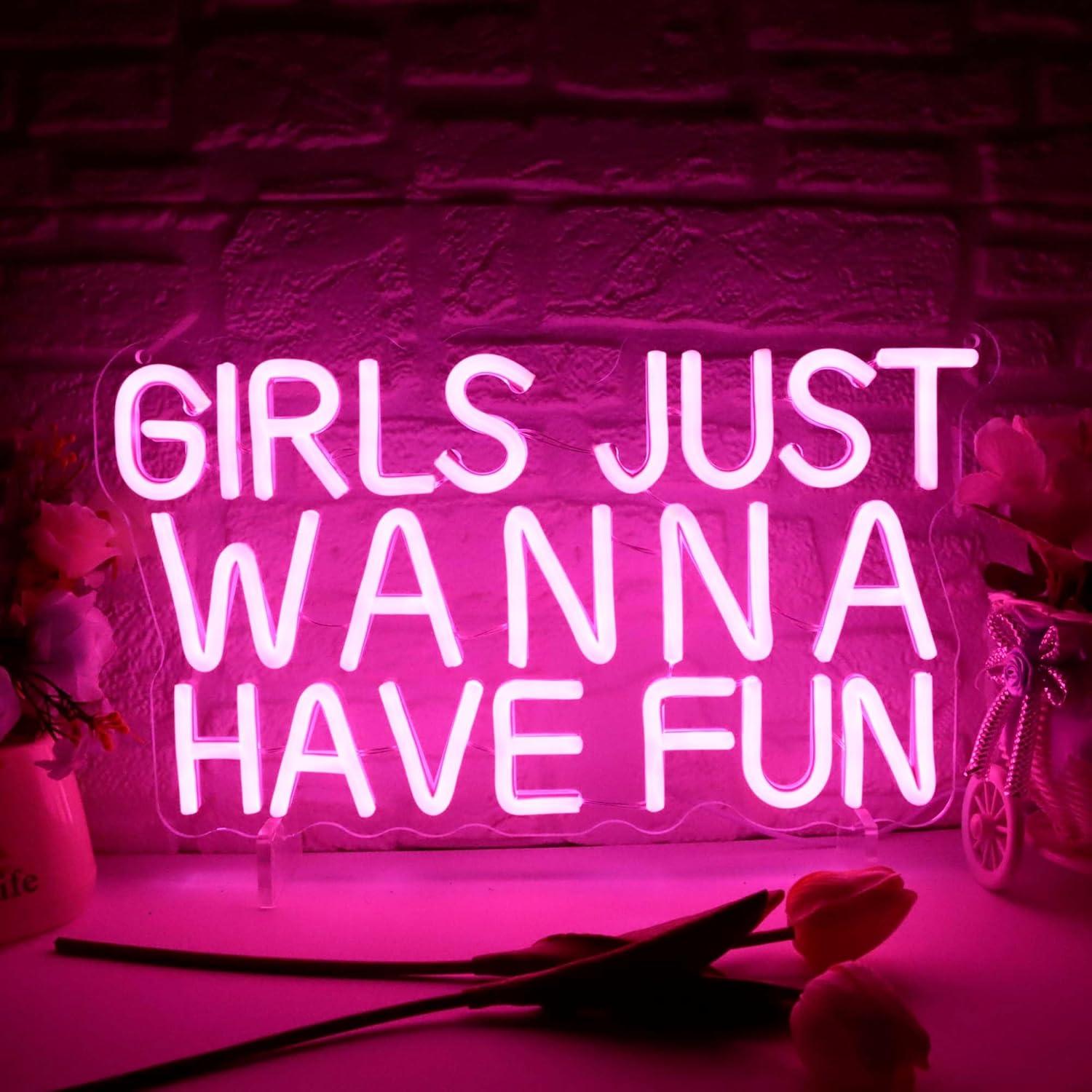 Neon Sign Party - Неоновая вывеска «Девочки просто хотят веселиться»