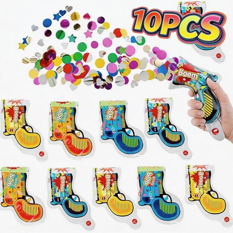 Confetti Cannon Tube - 10 шт. надувных конфетти-пушек, ручные пистолеты